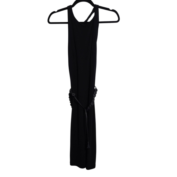 BCBGMaxAzria Black Twisted Racerback Bodycon Dress With Belt Size XSmall - Picture 1 of 15